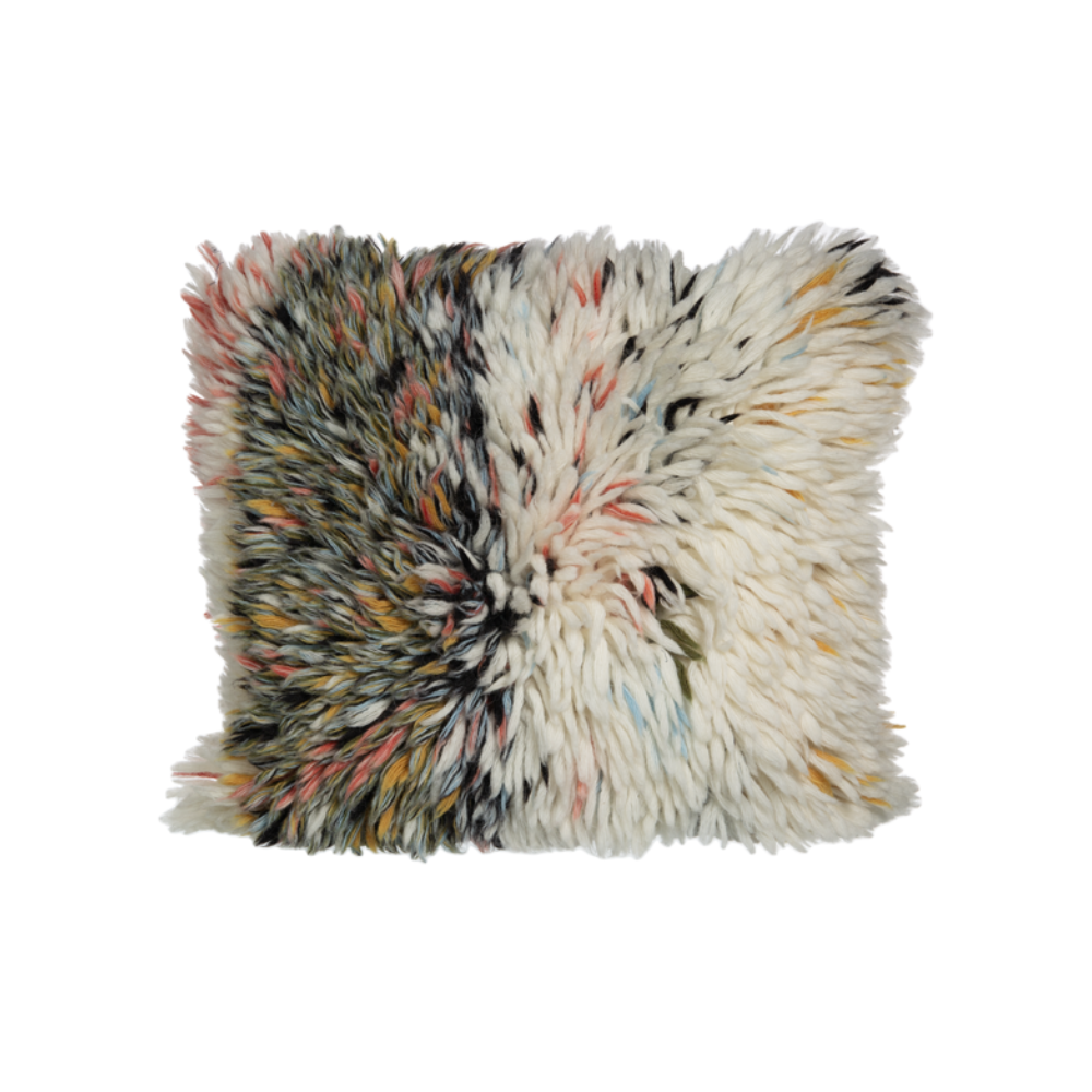Shaggy pudebetræk, Multi Color - 50x50 cm